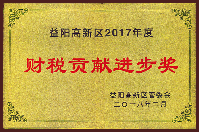财税贡献进步奖